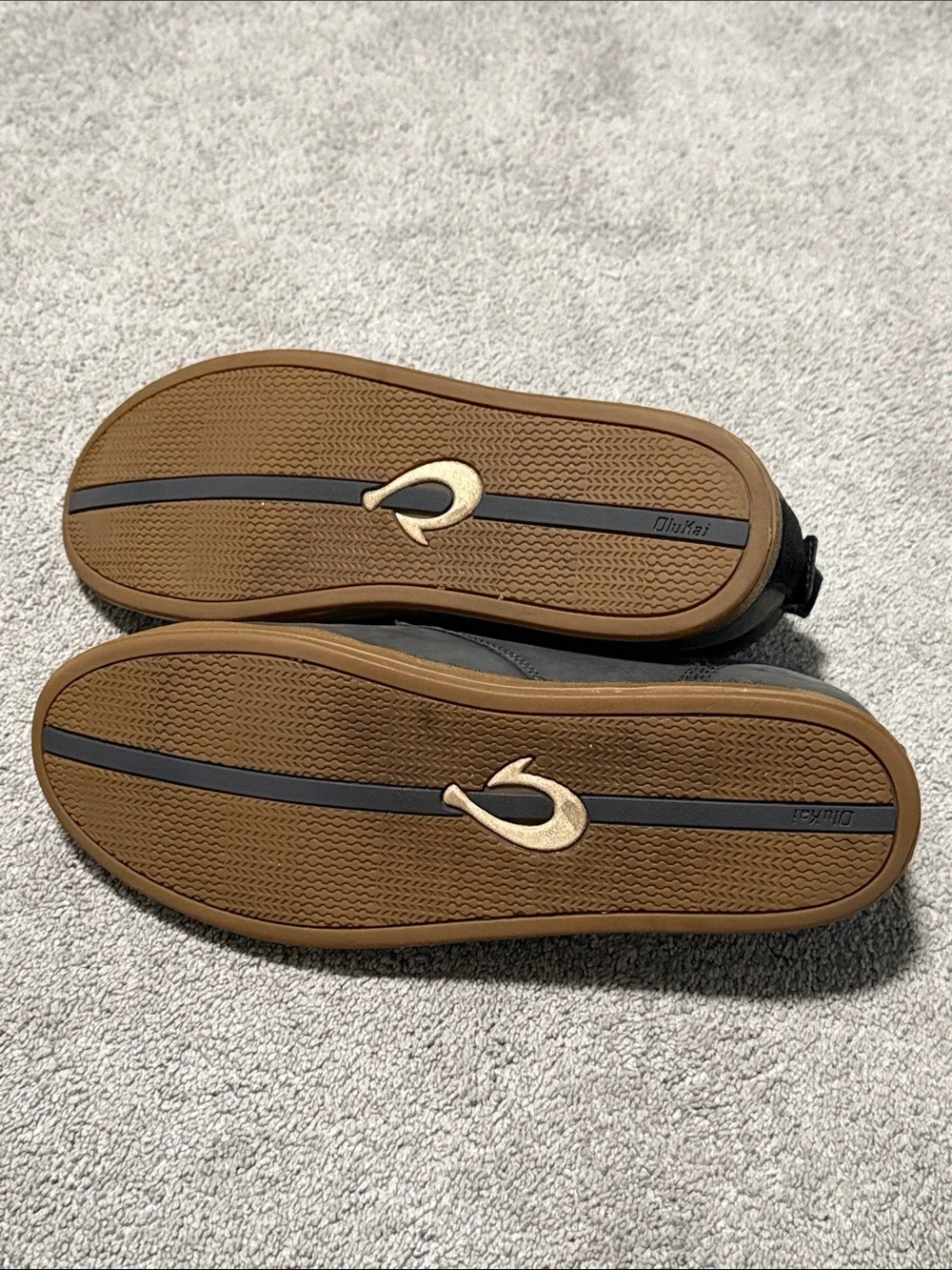 OluKai Kupono Leather Chukka Shoes Size 12 Black